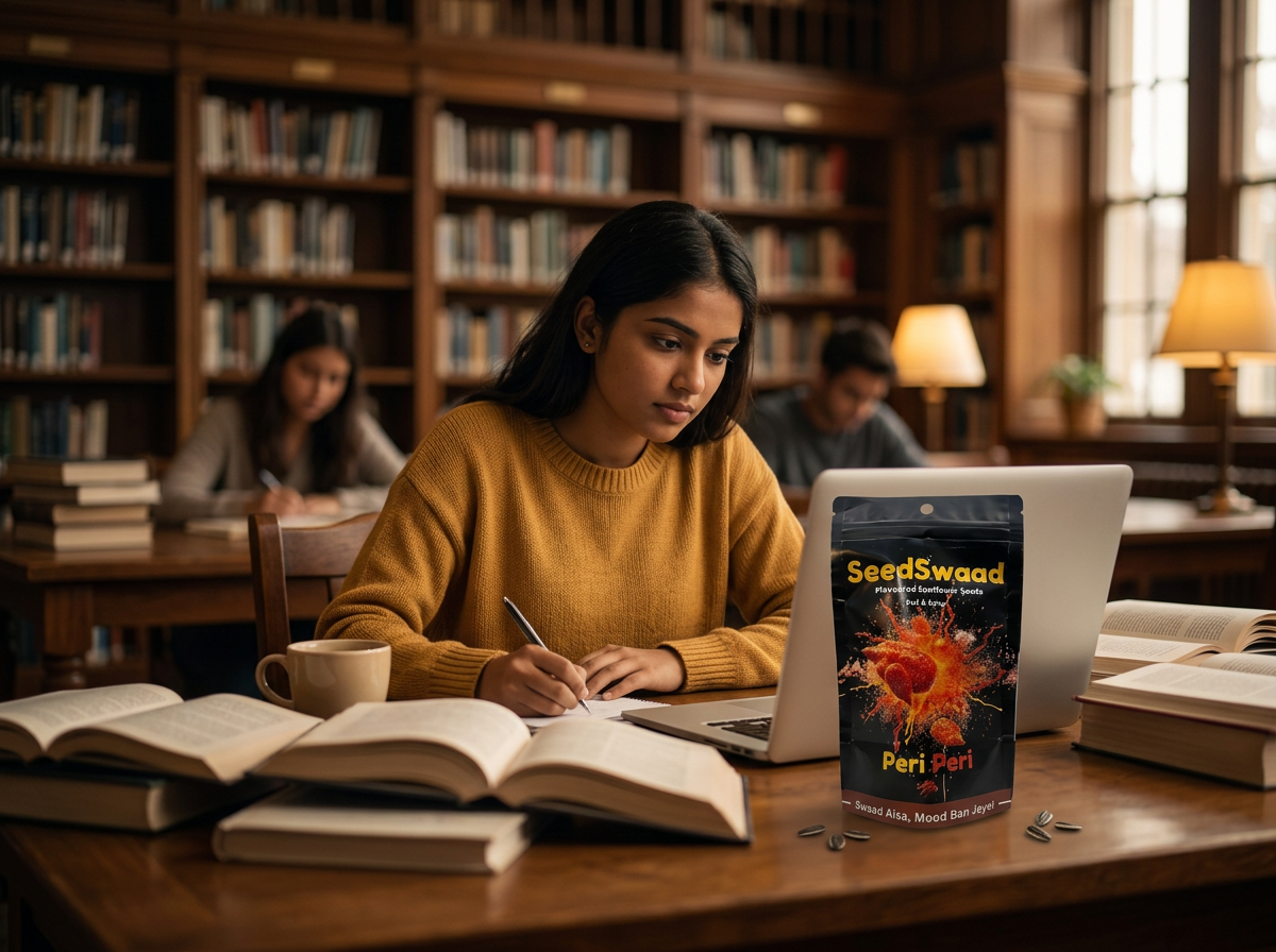 Library Grind โ Seedswaad lifestyle moment